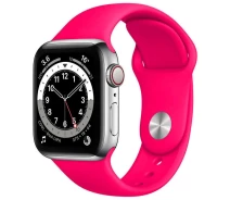Купить - аксессуар к смарт-чсасам  Ремешок Silicone Band для Apple Watch 42/44mm (S/M) Neon Pink