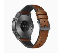 Купить - аксессуар к смарт-чсасам  Ремешок для Xiaomi Mi Watch - черно-коричневый/кожа/размер L/ширина крепления 22мм/черная застежка/Watchbands Twoline (WB8989337)
