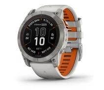 Купить - смарт-часы  Смарт-часы Garmin Fenix 7X Pro Sapphire Solar Titanium with Grey/Orange Band ()