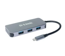 Купить - кардридер  USB-Хаб AddLink USB-концентратор D-Link DUB-2335 3xUSB3.0, 1xUSB-C/PD, 1xHDMI 1.4b, 1xGE, USB-C (DUB-2335)