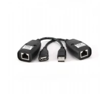 Купить - адаптер и кабель  Удлинитель Cablexpert USB2.0 по витой паре, до 30 м, черный (UAE-30M)