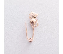 Купить - брошь  Золотая булавка Кошечка зак00139 Оникс