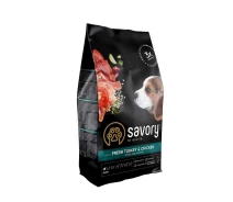 Купить -  Корм Savory Puppy Fresh Turkey & Chicken сухой с индейкой и курицей для щенят всех пород 3 кг