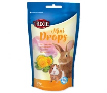 Купить - лакомство для грызуна  Лакомства для морских свинок и кроликов Mini Drops Trixie, одуванчик 75 г.