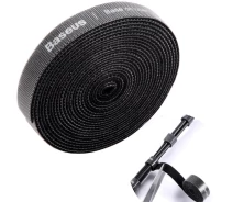 Купить - органайзер для провода и кабеля  Органайзер для кабелей Baseus Colourful Circle Velcro strap 3 м Black