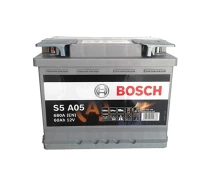 Купить - автомобильный аккумулятор  Автомобильный аккумулятор Bosch 60Аh (-/+) S5A05 (680EN) (0092S5A050)