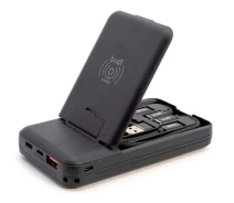 Купить - power bank  Power Bank Budi PB515QB Wireless Multi-Functional Box 10000 mAh USB/Type-C/Micro USB/Lightning PD18W+QC22.5W Портативный беспроводной аккумулятор повербанк-бокс быстрая зарядка для телефона/смартфона с универсальными кабелями