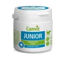Купить - витамину и витаминную добавку для собаки  Canvit Junior for dogs (Канвит Джуниор для собак) кормовая добавка для щенков и молодых собак 100 г. (can50720)