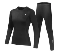 Купить - женское термобелье  Термобелье женское XINTOWN NYXT19JBYD Black 2XL фитнес-костюм флисовый ветрозащитный