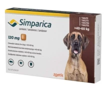 Купить - противопаразитарное средство для собаки  Simparica (Симпарика) таблетки от блох и клещей 120 мг. для гигантских собак весом от 40 до 60 кг. 1 таблетка (SP016)