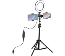 Купить - набор блогера  Набор блогера Puluz Ring USB LED lamp 6.2"+ tripod 1.1m (PKT3036)