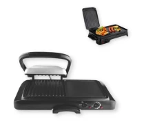Купить - электрогриль  Гриль электрический DSP KB-1050 2 в 1 антипригарный защита от перегрева 1600 Вт черный (KB-1050_1537)
