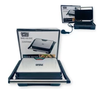 Купить - электрогриль  Гриль ОPERA OP-203 антипригарный 2200 Вт нержавеющая сталь/черный (OP-203_3517)