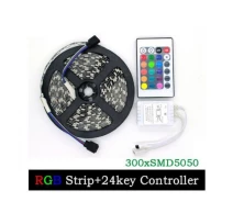 Купить - светодиодную ленту  Светодиодная лента SMD 3528 RGB 5м + пульт + блок
