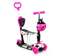 Купить - самоката  Самокат трехколесный Best Scooter 5в1 с защитным бампером PU колеса Коллаловый (56006)