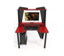 Купить - стол ПК  Игровой стол ZEUS™ IVAR-3 (1400 мм) красный/черный. 
