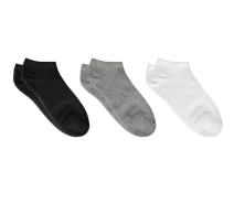 Купить -  Набор коротких носков Friendly Socks (3 пары: белые + серые + черные) (p27-0540-36-40)