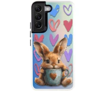 Купить - чехол для смартфона  TPU+PC Чехол TakiTaki Love magic glow для Samsung Galaxy S22+ (Sweet rabbit / Pink / Purple) (1701386)