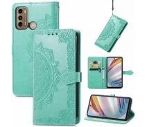 Купить - чехол для смартфона  Чехол Vintage для Motorola Moto G60 книжка кожа PU с визитницей бирюзовый