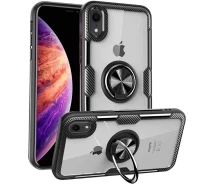 Купить - чехол для смартфона  Чехол Crystal для Iphone XR бампер противоударный с подставкой Transparent Black