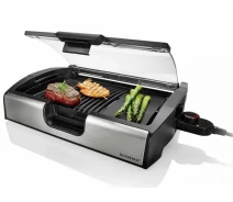 Купить - электрогриль  Контактный гриль электрический Silver Crest STGG 1800 A1, антипригарное покрытие, черный с серебристым (012384)