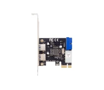 Купить - контроллер для компьютера  Плата расширения Frime PCI-E to USB3.0 (2 порта) +19pin VIA VL805 (ECF-PCIEtoUSB005.LP)