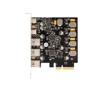 Купить - контроллер для компьютера  Плата расширения Frime PCI-E to USB3.2 Gen2 TYPE-A+C (3+2 порта) ASM3142+VL820 (ECF-PCIEtoUSB012)