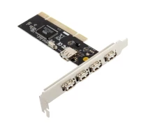 Купить - контроллер для компьютера  Контроллер PCI переходник на 5 USB 2.0 портов 480 Мбит/с