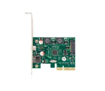 Купить - контроллер для компьютера  Плата расширения Frime PCI-E USB3.2 Gen2 TYPE-A+C (1+1 порты) ASM3142 (ECF-PCIEtoUSB011.LP)