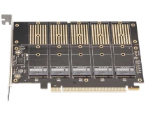 Купить - контроллер для компьютера  Контроллер Frime WCH382L (ECF-PCIEtoSSD010) PCI-E-5xM.2 (B Key)