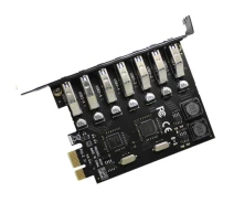 Купить - контроллер для компьютера  Контроллер Voltronic (YT=C-PCI-Е=>7*USB3.0/23146) PCI-Е=>USB 3.0, 7 портов, 5Gbps, BOX Sava Family