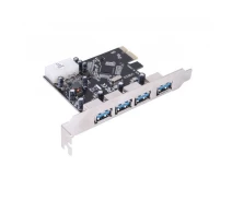 Купить - контроллер для компьютера  PCI-E Контроллер B00158 USB3.0 4ext. Molex VIA RTL