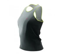 Купить - женскую майку  Майка женская бесшовная для тренировок Compressport Performance Singlet W, Black/White, S