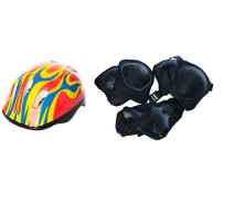 Купить - комплект защитной экипировки  Комплект шлем и защита Profi размер S-M Красно-черный (0013/0336-2)