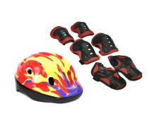 Купить - комплект защитной экипировки  Комплект шлем и защита Sports Helmet размер S Красный 4-8 лет (20462489/1)