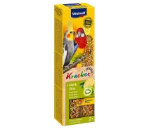 Купить - лакомство для птицы  Лакомство для средних попугаев Vitakraft «Kracker Original + Kiwi Citrus» 180 г/2 шт. (киви и лимон)