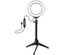 Купить - набор блогера  Набор блогера Puluz Ring USB LED lamp PKT3049B 4.7" + table tripod (PKT3049B)