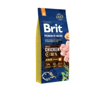 Купить - зоотовар для собак  Сухой корм для собак Brit Premium Dog Junior M 15 кг (8595602526338)
