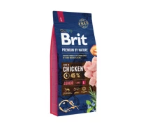 Купить - зоотовар для собак  Сухой корм для собак Brit Premium Dog Junior L 15 кг (8595602526437)
