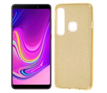 Купить - чехол для смартфона  Чехол Silicone 3in1 Блёстки для Samsung A9 2018 (A920) Gold