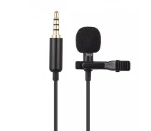 Купить - микрофон для караоке  Петличный проводной микрофон 3.5 mm Mini-Jack black