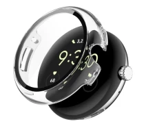 Купить - аксессуар к смарт-чсасам  Защитный чехол Deexe Protective Frame для Google Pixel Watch - Transparent
