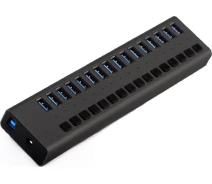 Купить - кардридер  USB hub Acasis H716PB с блоком питания (Черный)