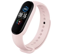 Купить - аксессуар к смарт-чсасам  Ремешок к браслету Mi Band 7/6/5 силиконовый Пудровый