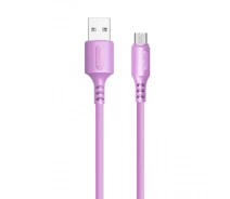 Купить - адаптер и кабель  Дата кабель USB 2.0 AM to Micro 5P 1.0m soft silicone violet ColorWay (CW-CBUM044-PU)