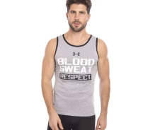 Купить - компрессионную майку  Майка компрессионная спортивная мужская UAR Blood Sweat CO-040 M Серый (06429315)