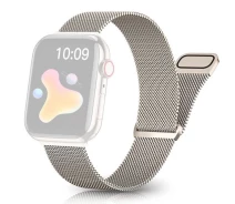 Купить - аксессуар к смарт-чсасам  Ремешок Deexe Milanese Loop для Apple Watch 42/44/SE 44/45 mm - Starlight