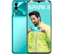 Купить - смартфон и мобильный телефон  Смартфон Tecno Kg6k Spark 8 4/64Gb (Turquoise Cyan) [72014]