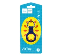 Купить - смарт-брелкок  Чехол-брелок для Apple AirTag Hoco Silicone protective keychain shell short style navy-blue