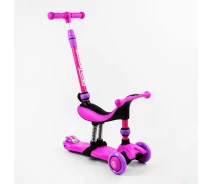 Купить - самоката  Самокат-велобег 3в1 трехколесный Best Scooter, колеса PU со светом, амортизаторы, родительская ручка. Violet (105656)
